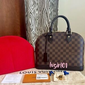 🌸💯Authentic Louis Vuitton Damier Ebene Alma PM